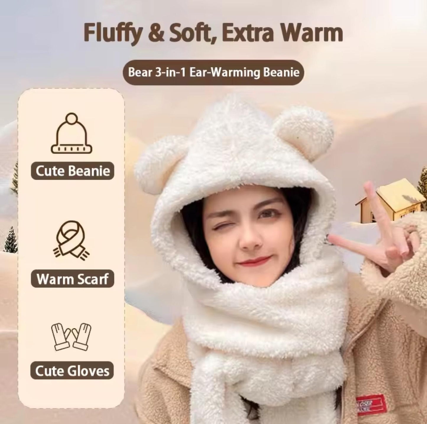 Set de Invierno 3 en 1 – Súper Suave, Extra Caliente y Adorable