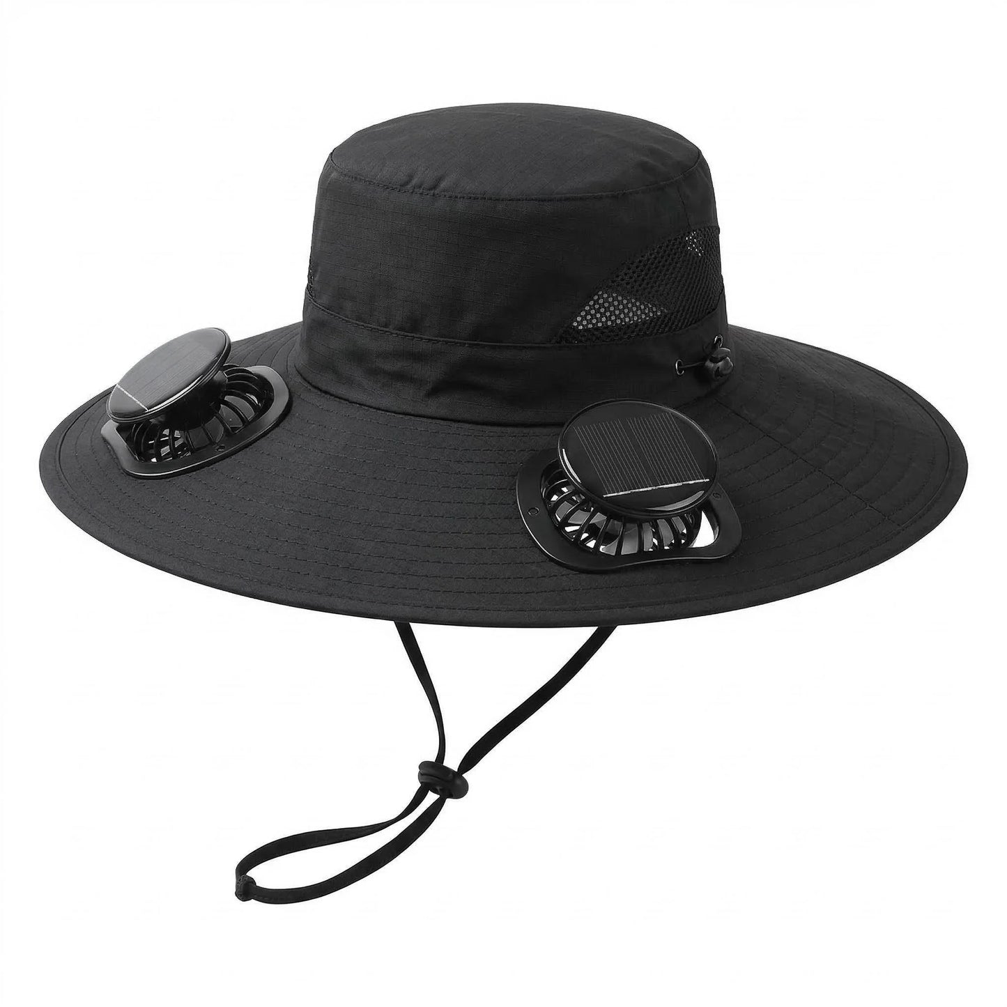 Sombrero de Sol con Ventiladores Solares Dobles