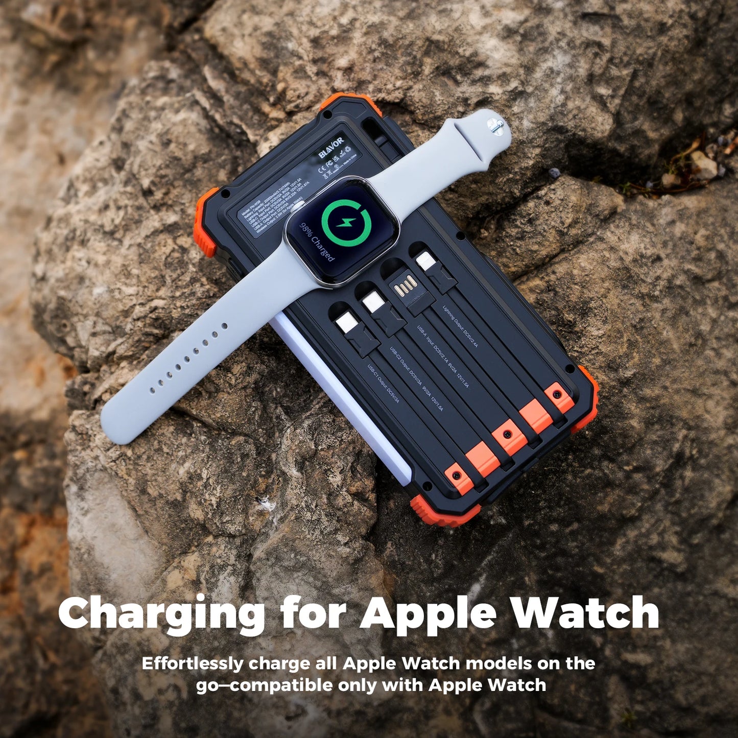Power Bank Solar Resistente con Linterna LED